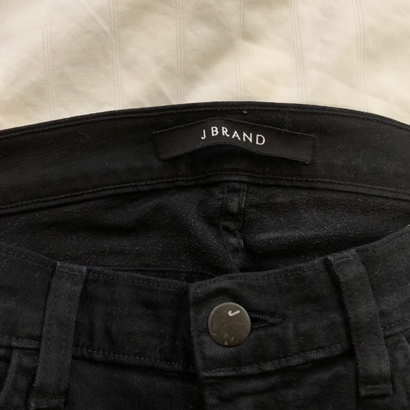 JBrand Viv Lamb Leather Bottom Skinny Blk Sz 27 - Picture 4 of 4